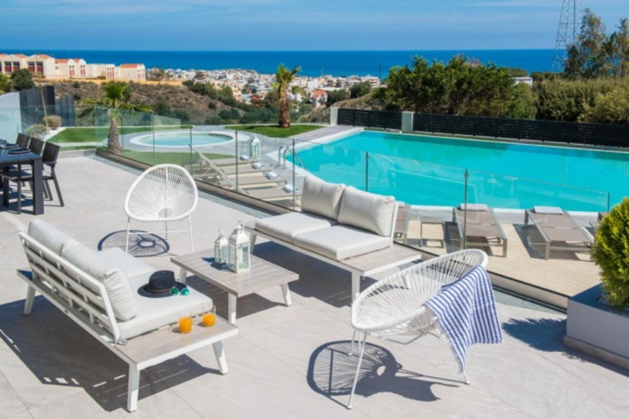 Orama Luxury Villa 4 Bedrooms With Private Pool Hersonissos  Eksteriør billede