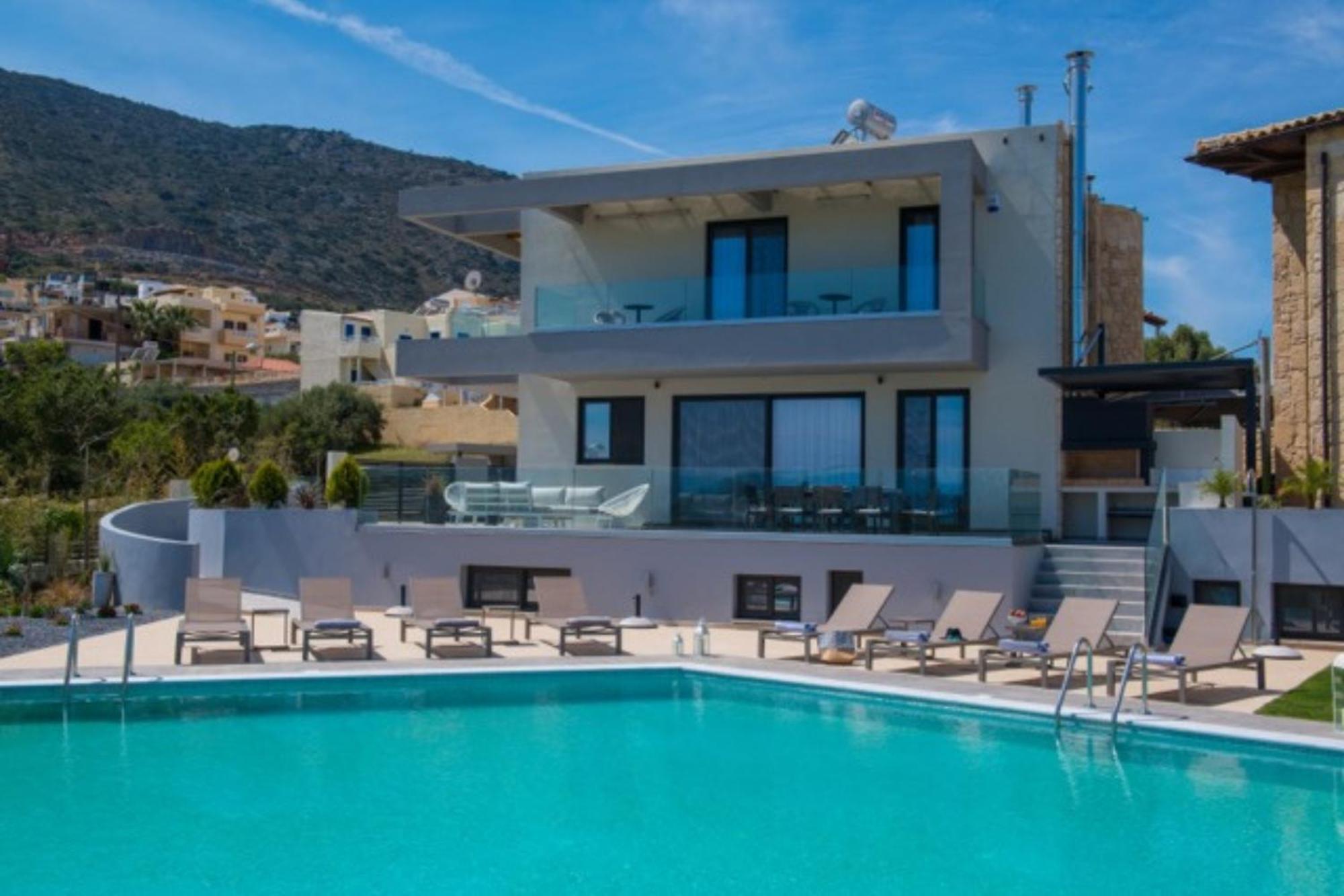 Orama Luxury Villa 4 Bedrooms With Private Pool Hersonissos  Eksteriør billede
